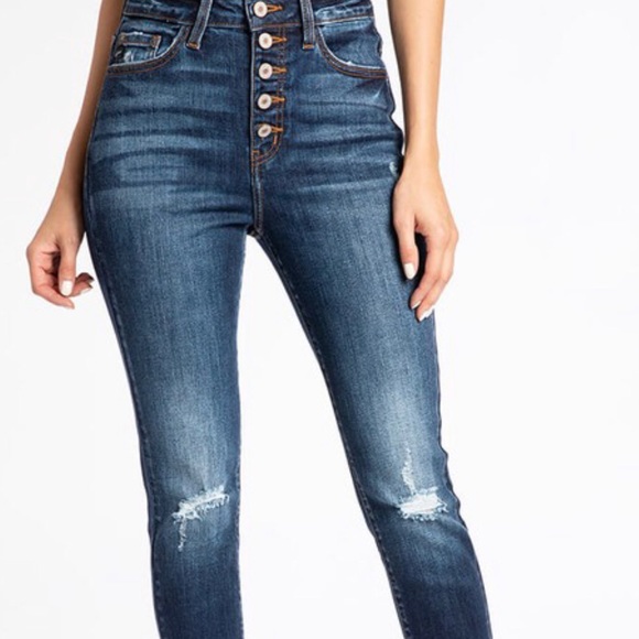 Classy & Sassy High Rise Classic Skinny Jeans - Picture 1 of 8